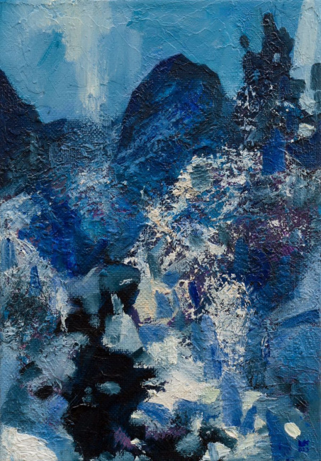 «Этюд № 3. Холод». Холст, масло. 30*20 см. 2024 г.