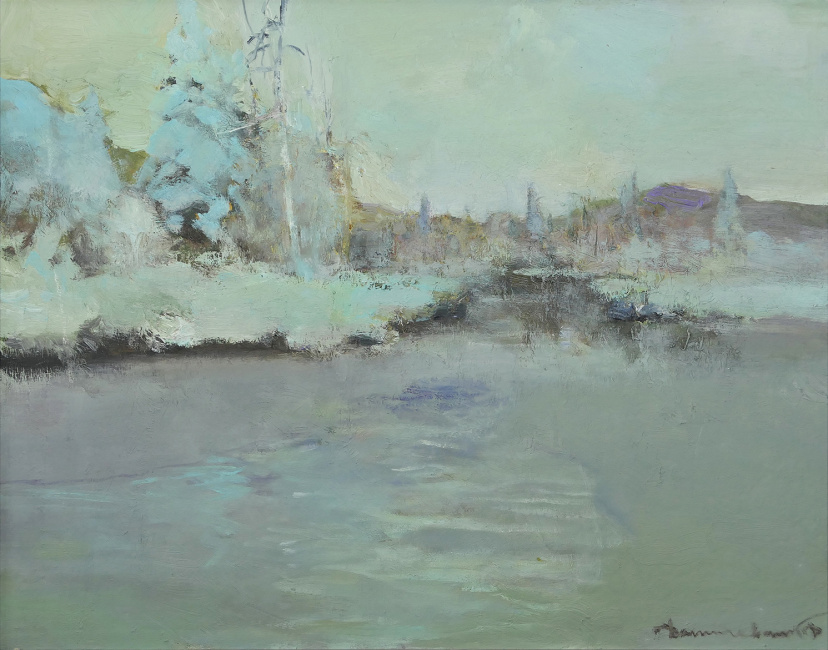 «Холодная пора». Холст, масло. 55*79 см. 2019 г.
