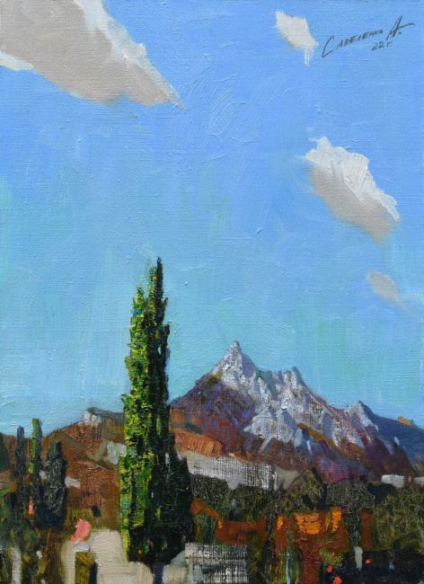 «Красивый Коктебель». Холст, масло. 52*38 см. 2022 г.
