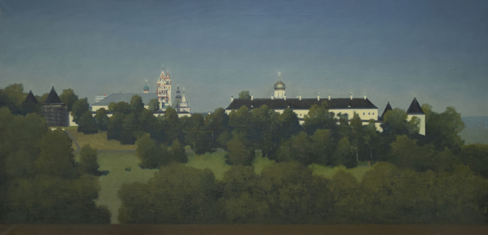 «В Звенигороде». Холст, масло. 75*150 см. 2023 г.
