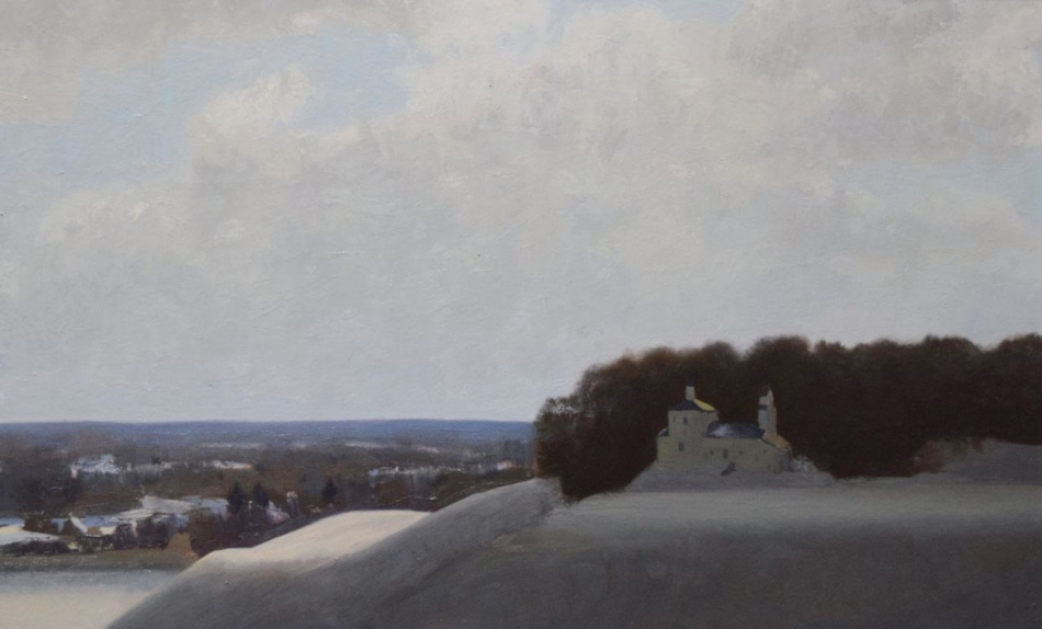 «Труворово городище». Оргалит, масло. 32*48 см. 2017 г.