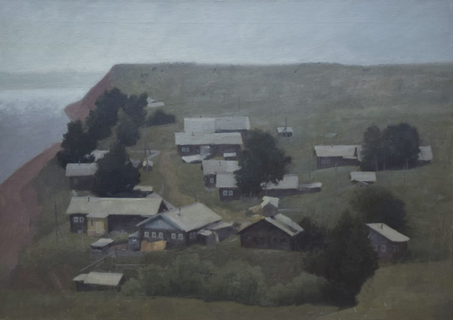 «Хмурый день в Юроме». Холст, масло. 50*70 см. 2022 г.