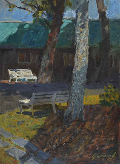 «Осенний день». Холст, масло. 52*38 см. 2018 г.