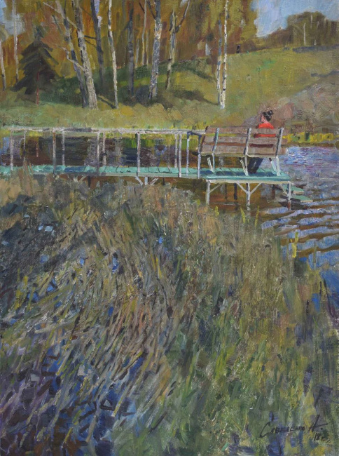 «Движение осени». Холст, масло. 75*56 см. 2018 г.